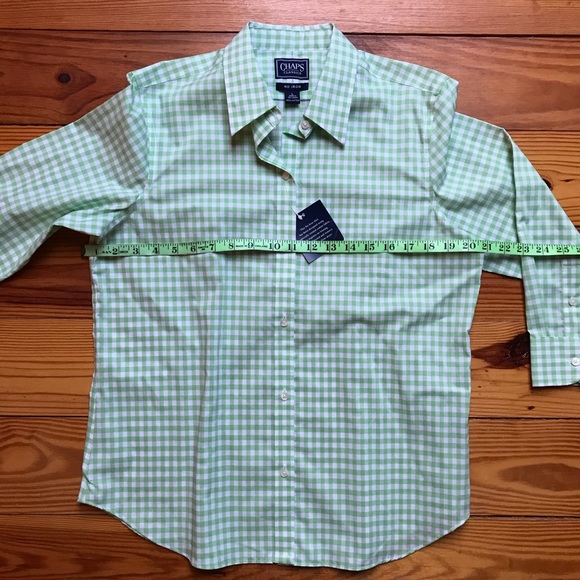 Chaps Classic No Iron Gingham Button Down, NWT, L - Picture 8 of 13